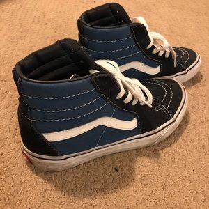 Navy blue high top Vans